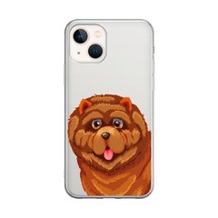 Чехол прозрачный Print Dogs для iPhone 15 Plus Funny Dog Brown