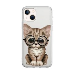 Чохол прозорий Print Animals для iPhone 15 Plus Cat