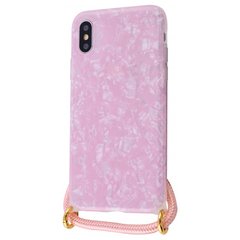 Чехол Confetti Jelly Case со шнурком для iPhone XS MAX Pink купить