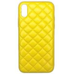 Чохол Leather Case QUILTED для iPhone XS MAX Yellow купити