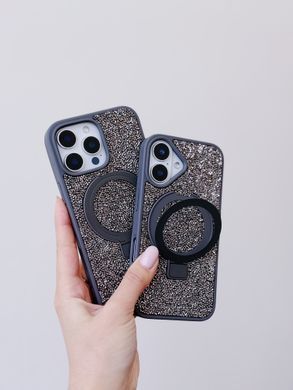 Чохол Diamonds with MagSafe Ring для iPhone 15 PRO MAX Black - ash-mobile.com.ua - фото 3
