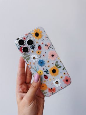 Чехол прозрачный Print Flower для iPhone 13 Sunflower - ash-mobile.com.ua - фото 6