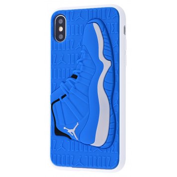 Чохол Sneakers Brand Case (TPU) для iPhone XS MAX Кросівок Blue-White - ash-mobile.com.ua - фото 1