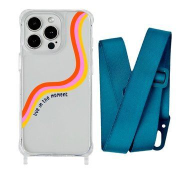 Чохол прозорий з ремінцем Print Mood swings для iPhone 11 PRO MAX Live in the moment/Forest Green - ash-mobile.com.ua - фото 1
