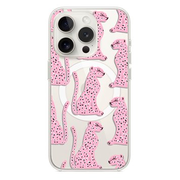 Чохол прозорий Print Meow with MagSafe для iPhone 11 PRO MAX Leopard Pink - ash-mobile.com.ua - фото 1