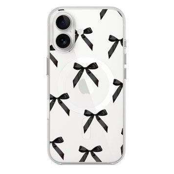 Чохол прозорий Print Mood swings with MagSafe для iPhone 17 Bow Black