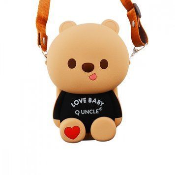 Сумка на плече для дитячого фотоапарату Bear Love 20,8*15,5*6,5 Black - ash-mobile.com.ua - фото 1