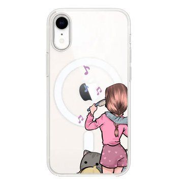 Чохол прозорий Print Home Girls with MagSafe для iPhone XR Pink - ash-mobile.com.ua - фото 1