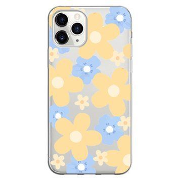 Чохол прозорий Print Flower Color для iPhone 15 PRO Yellow - ash-mobile.com.ua - фото 1