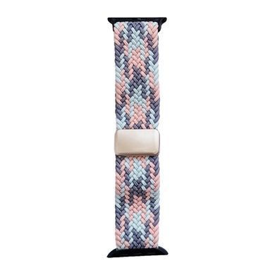 Ремінець Braided Magnetic для Apple Watch 42mm | 44mm | 45mm | 46mm | 49mm Gray-Pink-Blue