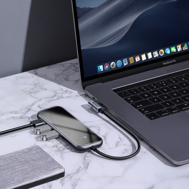 Перехідник для MacBook USB-C хаб Baseus Superlative Multifunctional 7 в 1 Black купити