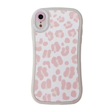 Чехол Leopard для iPhone XR White/Pink купить