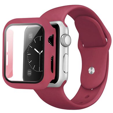 Ремінець Silicone BAND+CASE для Apple Watch 41 mm Rose Red