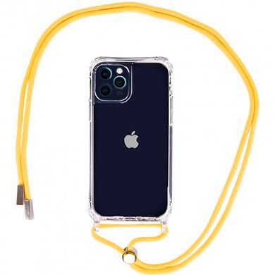 Чохол Crossbody Transparent на шнурку для iPhone 13 PRO Yellow