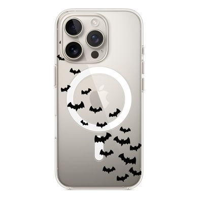 Чохол прозорий Print Halloween with MagSafe для iPhone 17 PRO Flittermouse