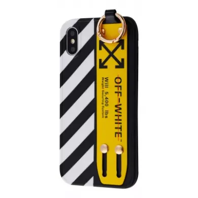 Чохол Brand OFF-White Case для iPhone XS MAX Black/White/Yellow купити