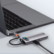 Перехідник для MacBook USB-C хаб Baseus Metal Gleam Series Multifunctional 5 в 1 Gray
