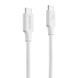 Кабель Proove Striped Silicone Type-C to Type-C 60W (1m) White