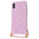 Чехол Confetti Jelly Case со шнурком для iPhone XS MAX Pink купить