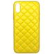 Чохол Leather Case QUILTED для iPhone XS MAX Yellow купити