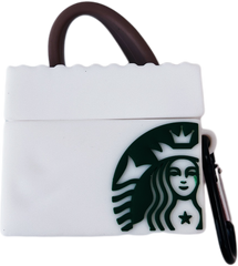 Чехол 3D для AirPods 1 | 2 Starbucks Bag White купить