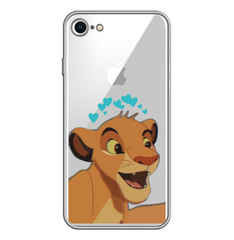 Чохол прозорий Print Lion King для iPhone 7 | 8 | SE 2 | SE 3 Simba Love Blue купити