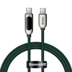 Кабель Baseus Display Fast Charging Type-C to Type-C 100W (1m) Dark Green купити