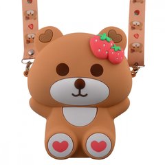Сумка на плече для дитячого фотоапарату Bear Strawberry 12,5*15*5 Brown купити