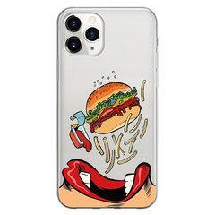 Чохол прозорий Print FOOD для iPhone 13 PRO Burger eat