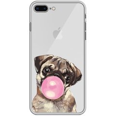 Чохол прозорий Print Dogs для iPhone 7 Plus | 8 Plus Pug Gum купити