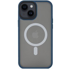 Чехол Shadow Matte Metal Buttons with MagSafe для iPhone 14 Blue