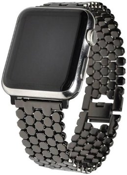 Ремінець Stainless Luxury Steel для Apple Watch 38mm | 40mm | 41mm Black - ash-mobile.com.ua - фото 1