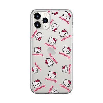 Чохол прозорий Print Hello Kitty для iPhone 14 PRO MAX Head Red - ash-mobile.com.ua - фото 1