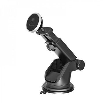 Автотримач Holder Baseus Solid Series Telescopic Magnetic Car Mount Silver/Black - ash-mobile.com.ua - фото 1