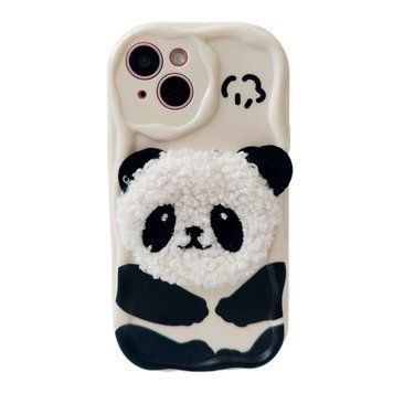 Чохол 3D Panda Case для iPhone 15 Biege - ash-mobile.com.ua - фото 1