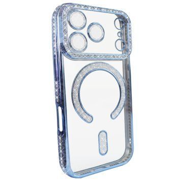 Чехол Diamond Shining with MagSafe для iPhone 18 PRO MAX Blue
