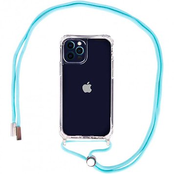 Чехол Crossbody Transparent со шнурком для iPhone 11 PRO MAX Sea Blue - ash-mobile.com.ua - фото 1