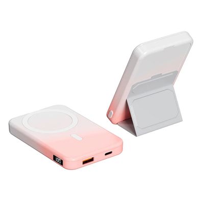 Портативна Батарея JJT-A27-1 Gradient MagSafe 10000mAh White/Pink - ash-mobile.com.ua - фото 1