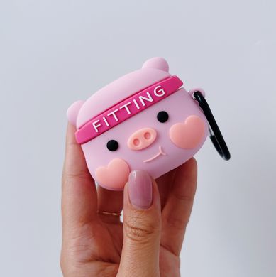 Чохол 3D для AirPods PRO Fitting Pig - ash-mobile.com.ua - фото 2