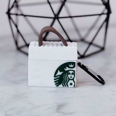 Чехол 3D для AirPods 1 | 2 Starbucks Bag White купить