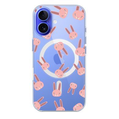 Чохол прозорий Print Animals with MagSafe для iPhone 17 Air Rabbit