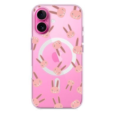 Чохол прозорий Print Animals with MagSafe для iPhone 17 Air Rabbit