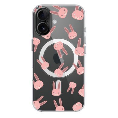 Чохол прозорий Print Animals with MagSafe для iPhone 17 Air Rabbit