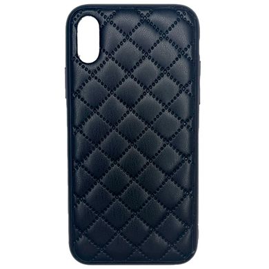 Чохол Leather Case QUILTED для iPhone XS MAX Black купити