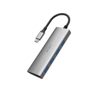 Перехідник для Macbook USB-C хаб WIWU Alpha 4 in 1 А440 Silver купити