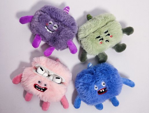 Чехол Cute Monster Plush для AirPods PRO 2 Purple