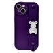 Чохол з тримачем ведмедиком перламутровим для iPhone 14 Plus Deep Purple