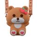 Сумка на плечо для детского фотоаппарата Bear Strawberry 12,5*15*5 Brown