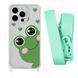 Чехол прозрачный с ремешком Print Happy Nice для iPhone 16 PRO MAX Frog/Avocado