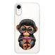 Чехол прозрачный Print Animals with MagSafe для iPhone XR Monkey купить
